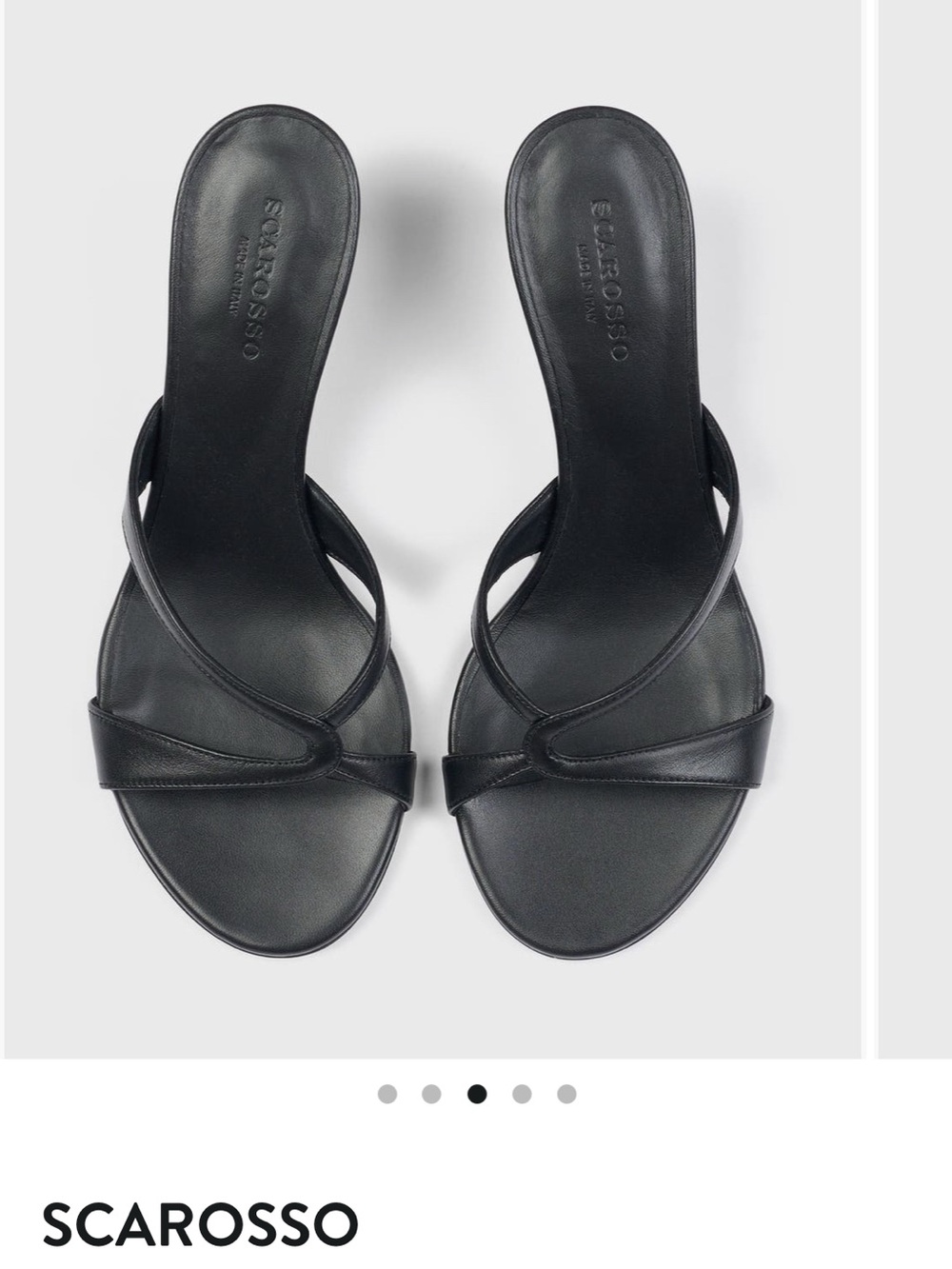 SCAROSSO Pauli Sandals Women Black Calf Heels